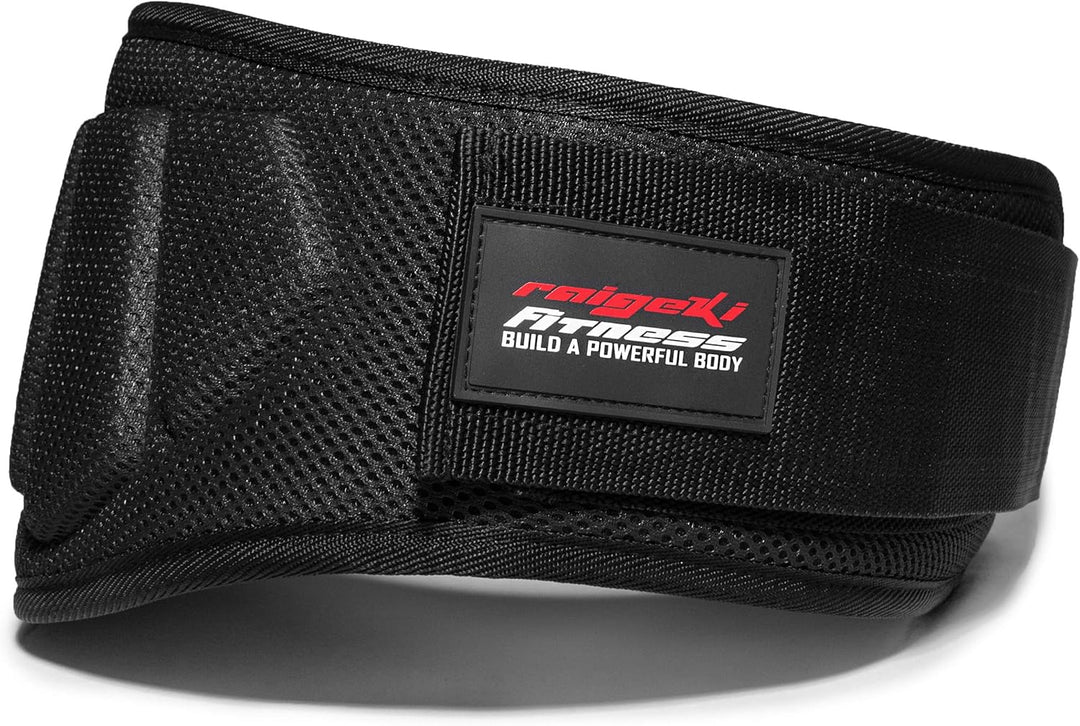 Raigeki Fitness Gewichthebergürtel (+ Trainingspläne) Fitnessgürtel für Bodybuilding, Krafttraining,
