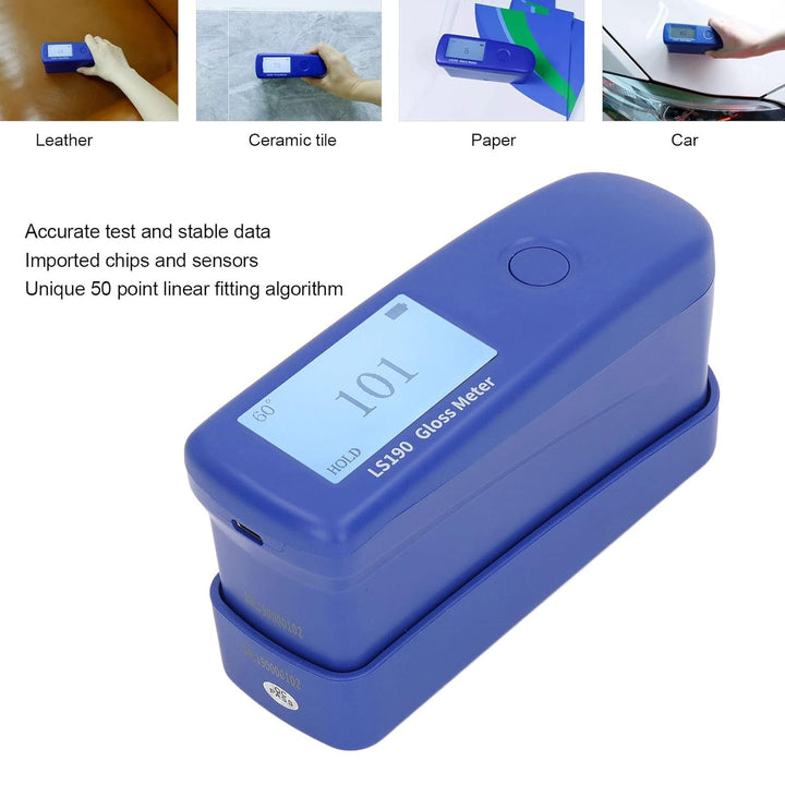 LINSHANG Digitales LCD-Glanzmessgerät 0-Grad-Testwinkel Farbglanzmessgerät Tester Automatische Quali