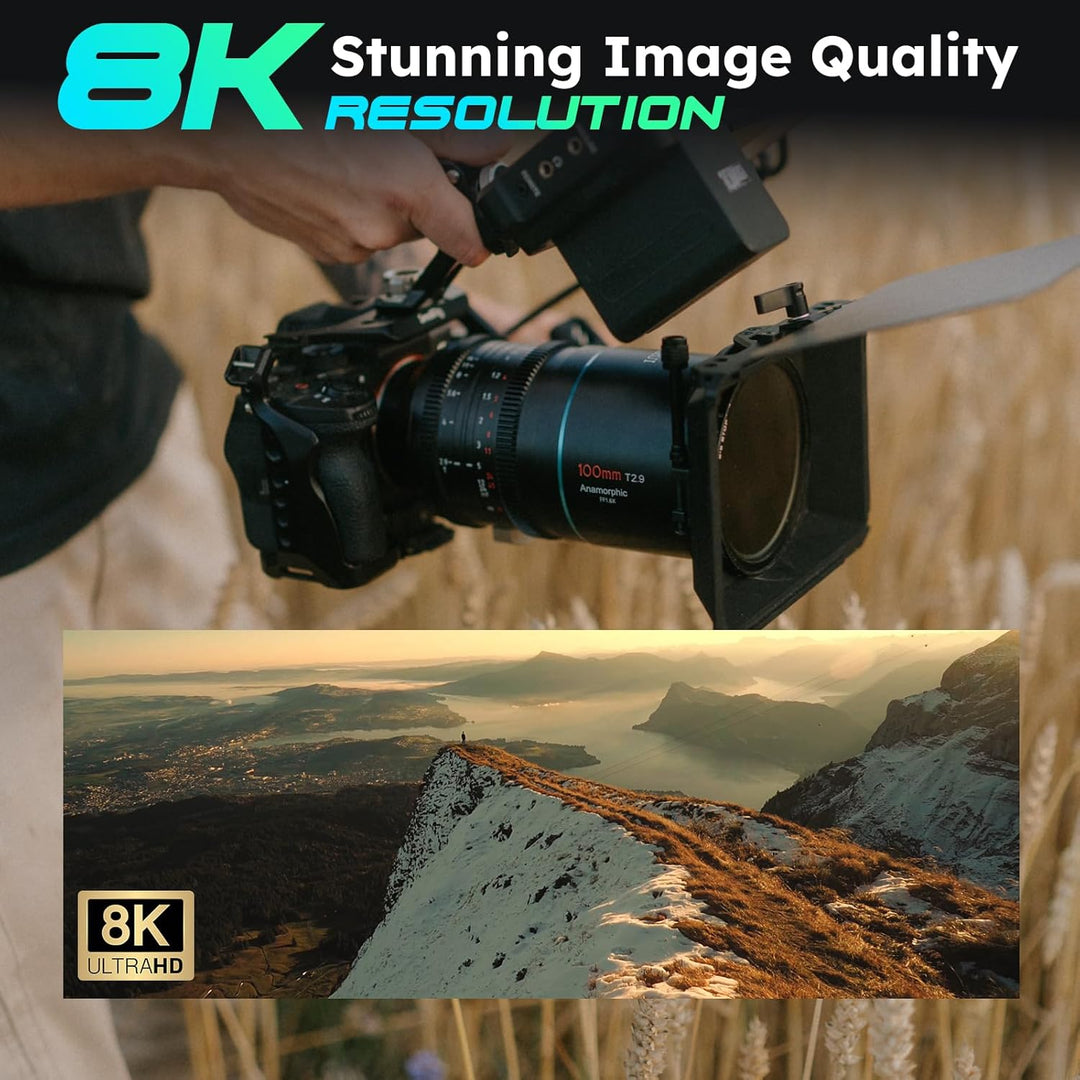 SIRUI 100mm T2.9 1.6X Full-Frame Anamorphic Lens Cinema Lens (E Mount), 100mm