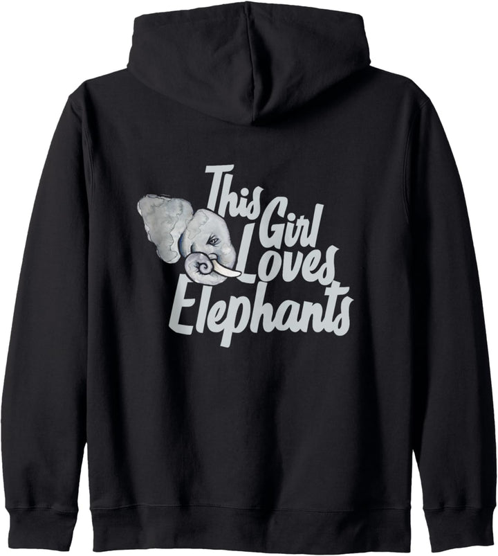 This girl loves elephants Kapuzenjacke