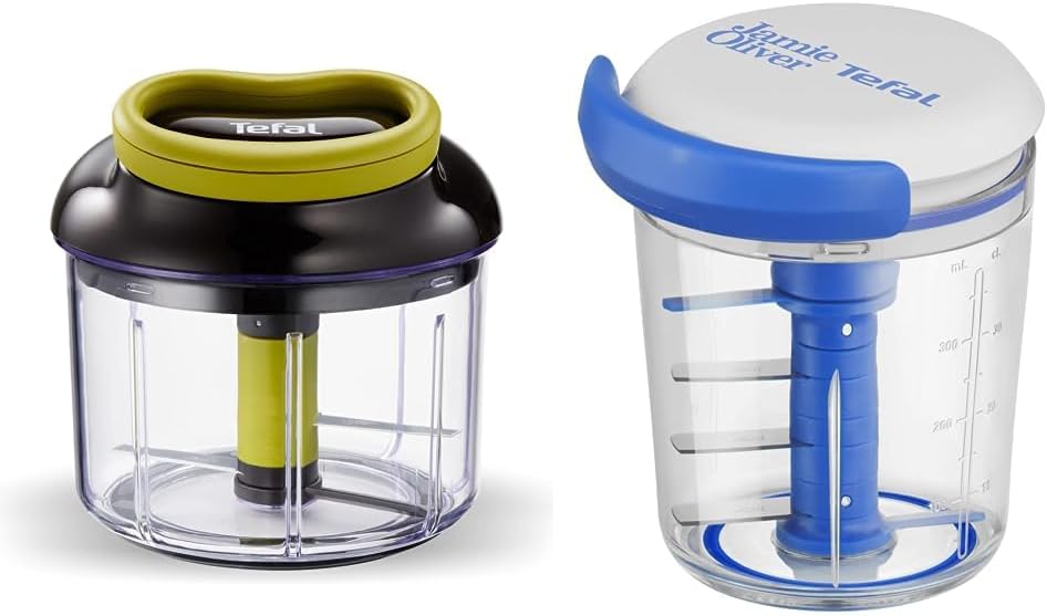 Jamie Oliver by Tefal K1644344 Chop & Shaker | Fassungsvermögen: 450 ml | weiss/blau & K13204 Ingeni