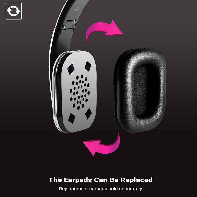 August EP650 - Bluetooth Kopfhörer v4.2 NFC mit aptX Low Latency - Stereo Over Ear Headphones mit Au