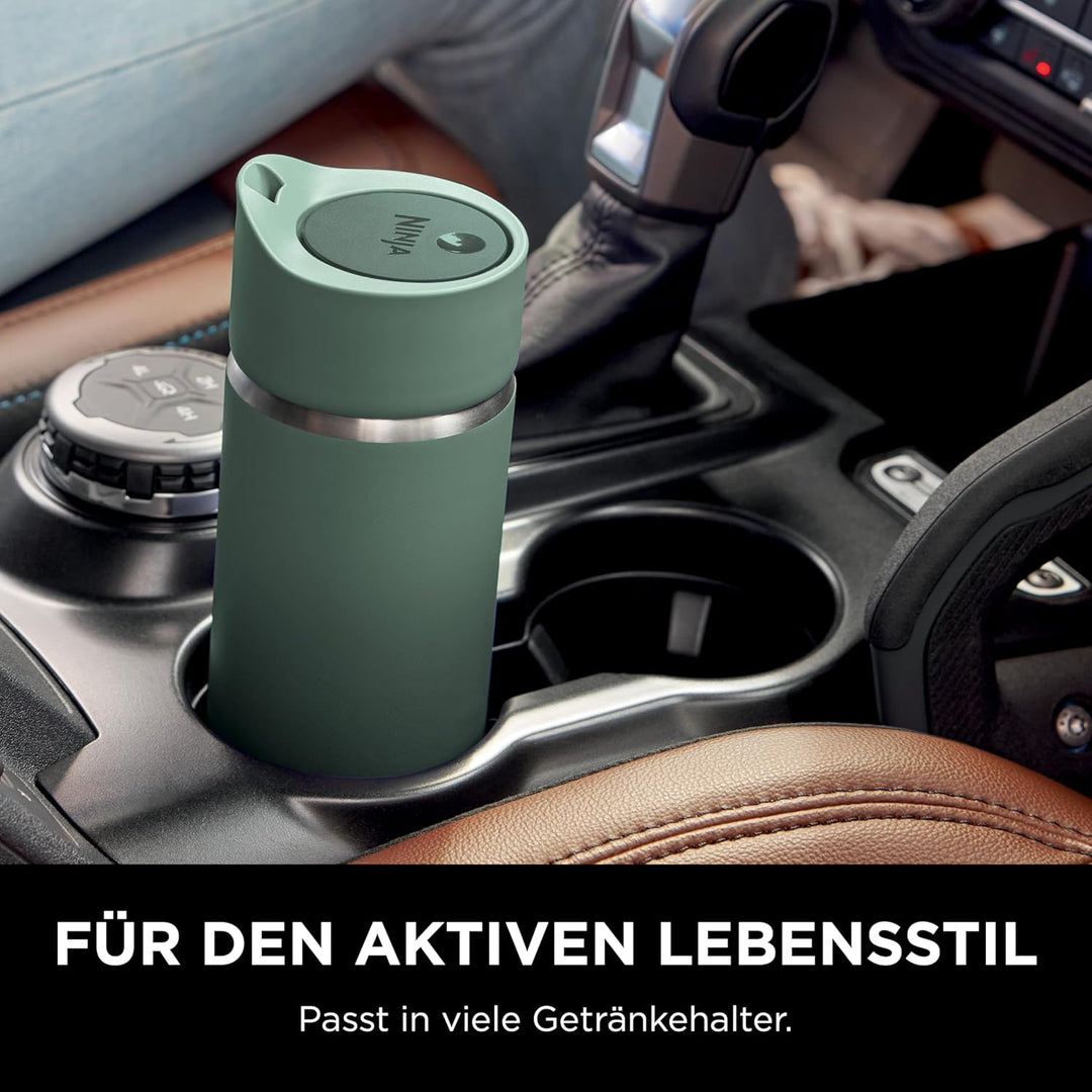 Ninja 400 ml Sip Perfect Trinkflasche für Heissgetränke, BPA-frei, spülmaschinenfest, Thermosflasche