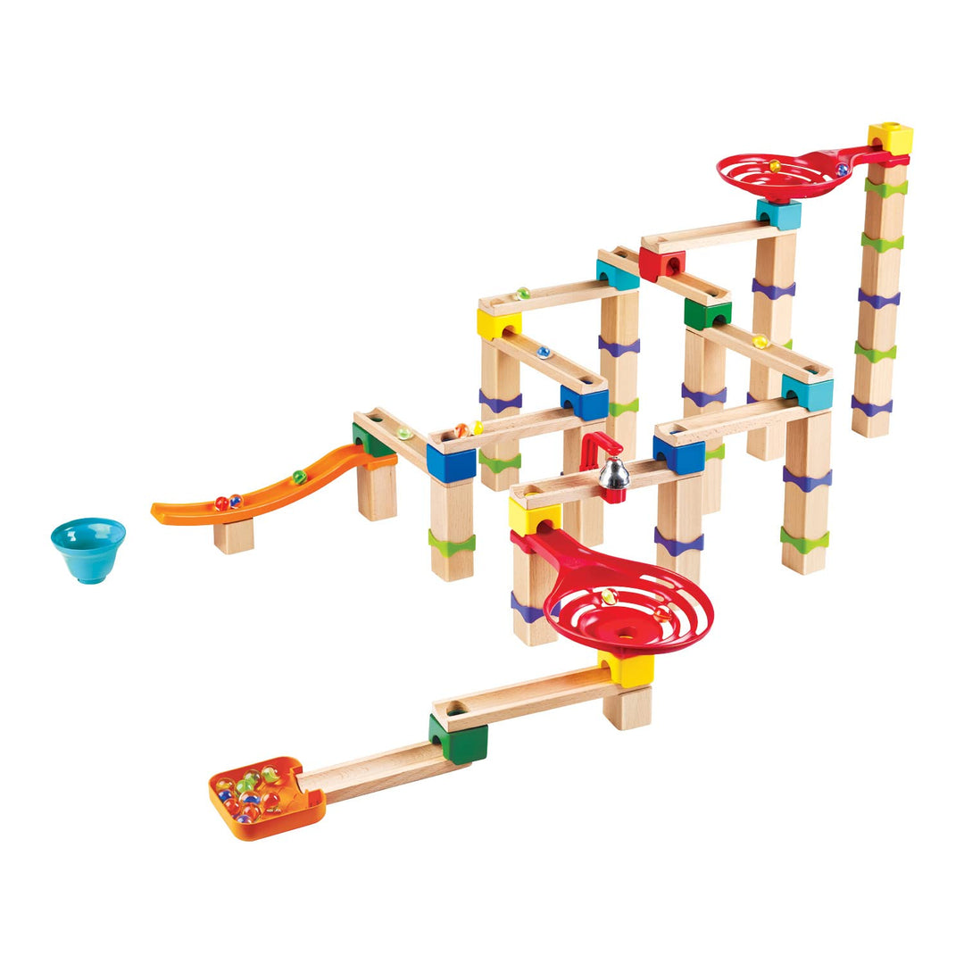 Hape Murmelbahn, Konstruktionsspielzeug aus FSC Holz, Kugelbahn ab 3 Jahren, E1100 Single, Single