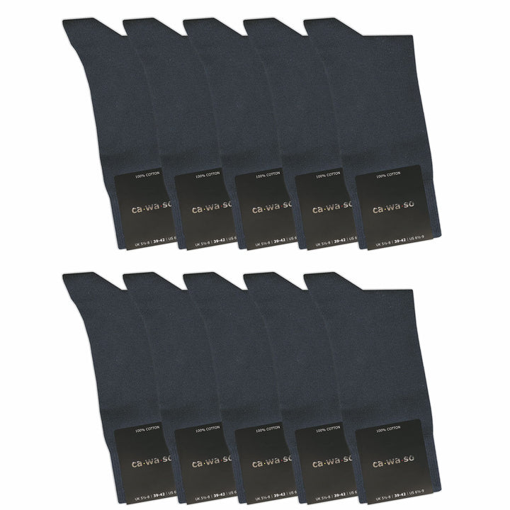 ca·wa·so Herren Socken aus 100% Baumwolle | Reine Baumwollsocken im 10er-Set | Freizeitsocken ohne N