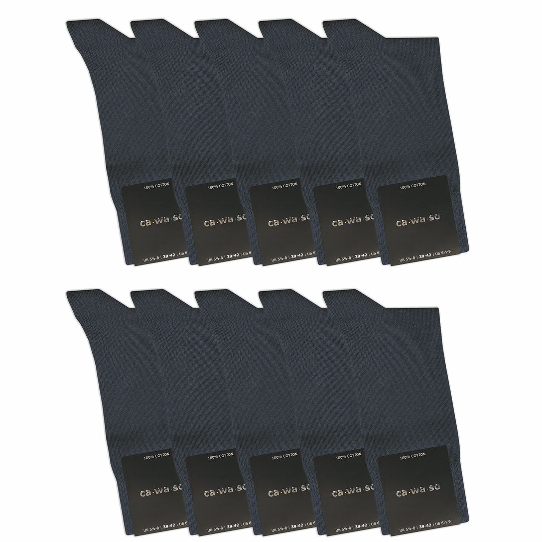 Herren Socken aus 100% Baumwolle | Reine Baumwollsocken im 10er-Set | Freizeitsocken ohne Naht mit v