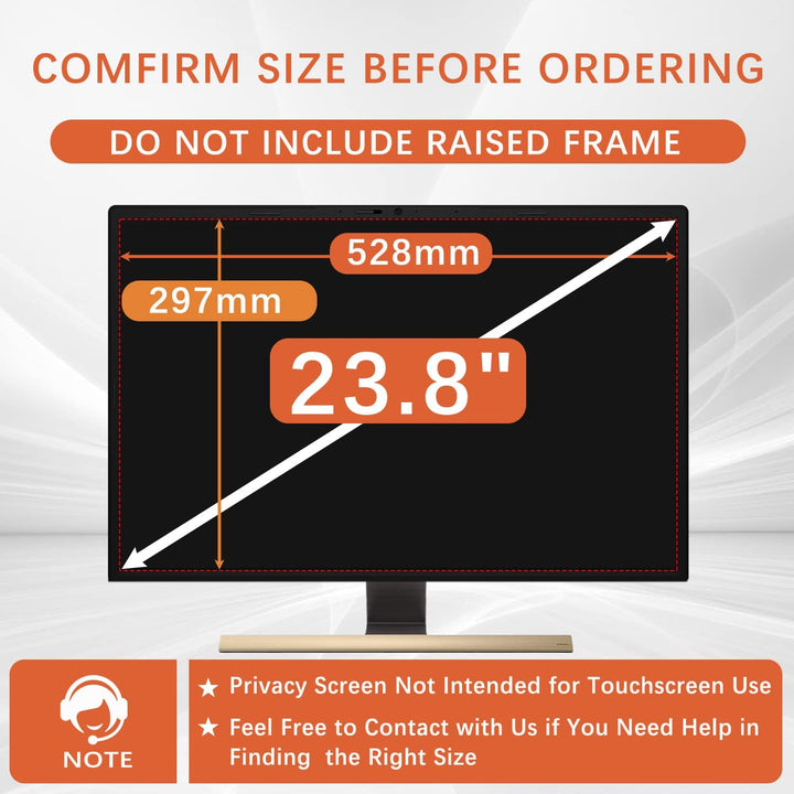 HaruYo Monitor Blickschutzfilter 23.8 Zoll 16:9, Computer & Desktop Privacy Filter, Anti-Spy Blicksc