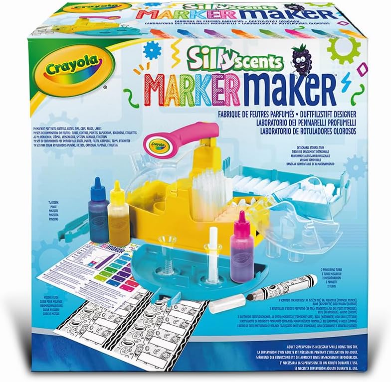 CRAYOLA - Marker Maker Silly Scents, Labor für Neon-Parfümstifte, Erstellen Sie Ihre eigenen duftend