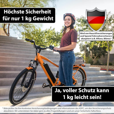 KOHLBURG Sicherheits- Faltschloss - sehr sicheres Fahrradschloss 89cm - Gliederschloss aus gehärtete