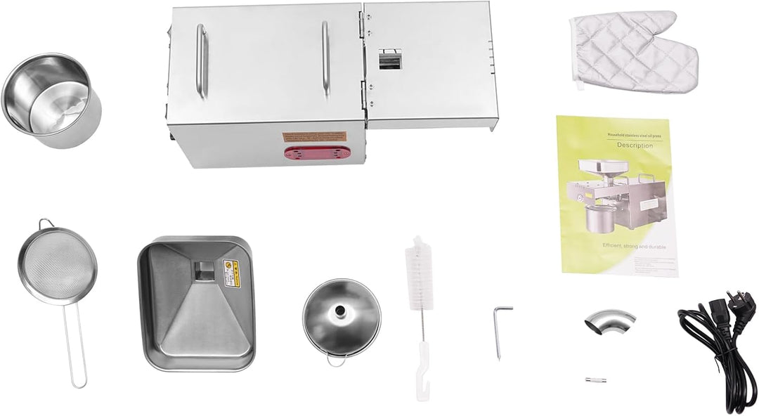 800W Automatische Ölpresse, 0-250℃ Öl Pressmaschine Elektrische Ölmühle, Low Noise Ölpressmaschine,