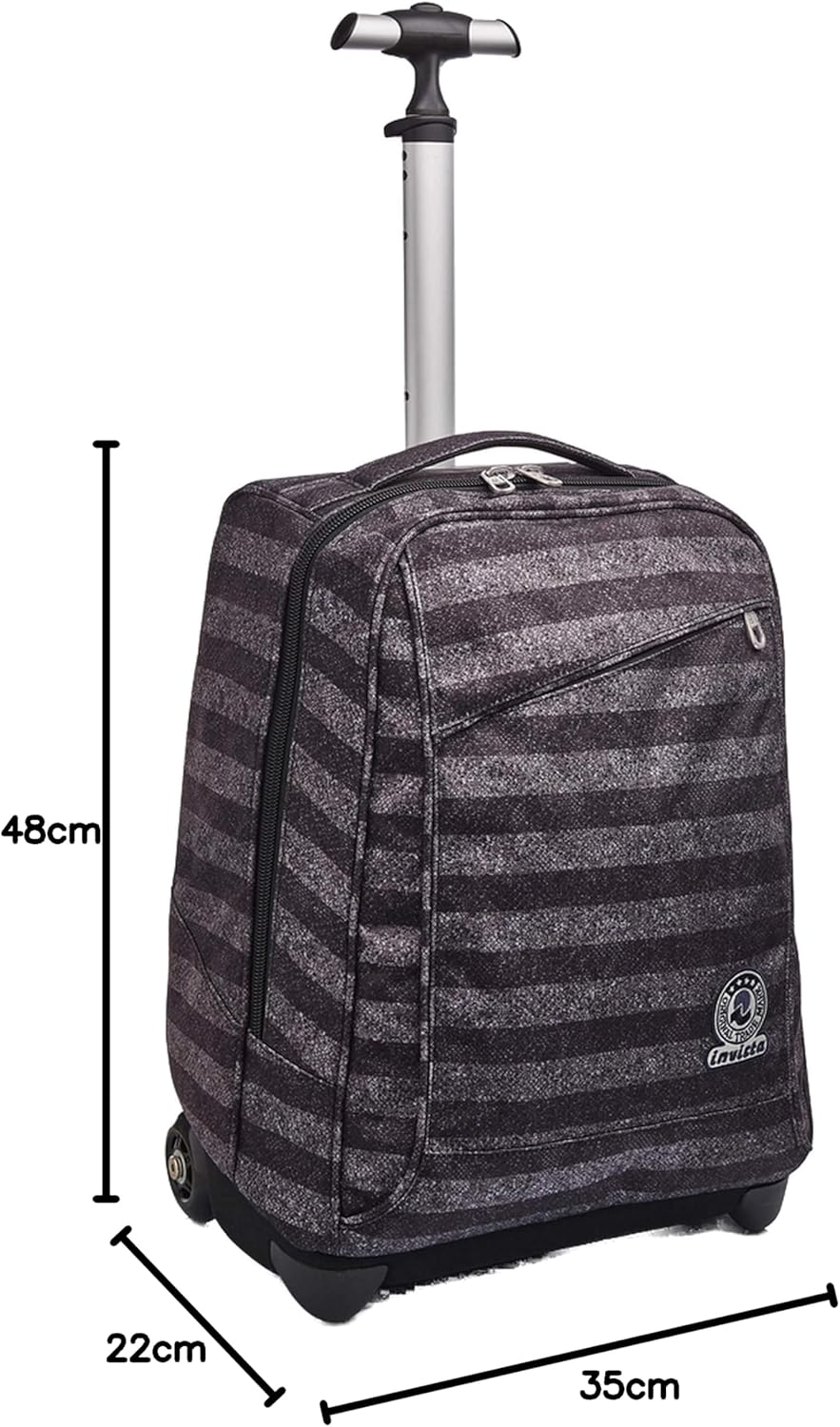 TROLLEY INVICTA STRIPES, 2 in 1, Schulranzen mit Rollen, Rucksack mit Trolleyfunktion für Kinder, ab