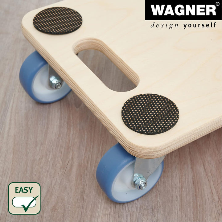 WAGNER Transportroller Transporthilfe I Schichtholz 59 x 29 x 11 cm, Tragkraft 200 kg I Möbelroller