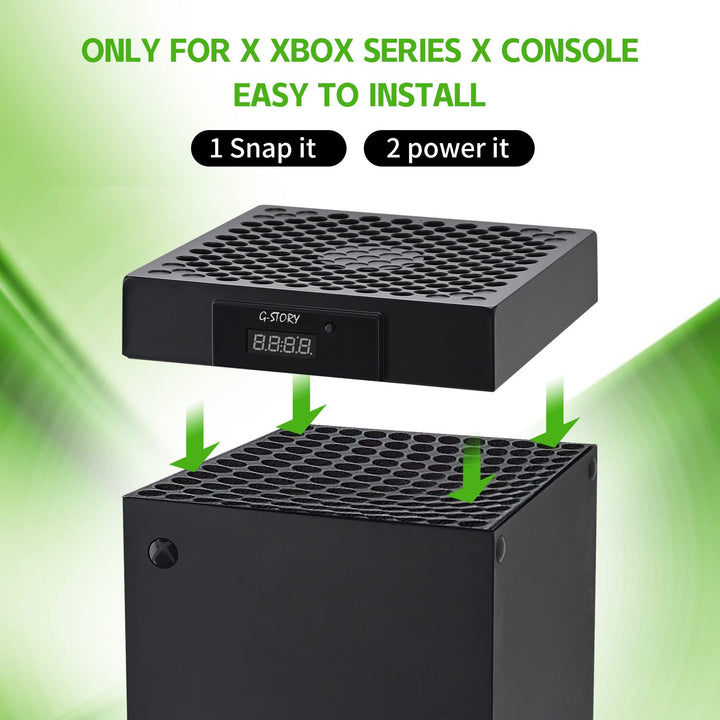 G-STORY Lüfter für Xbox Series X, Lüftergeschwindigkeit wird automatisch durch Temperatur angepasst,