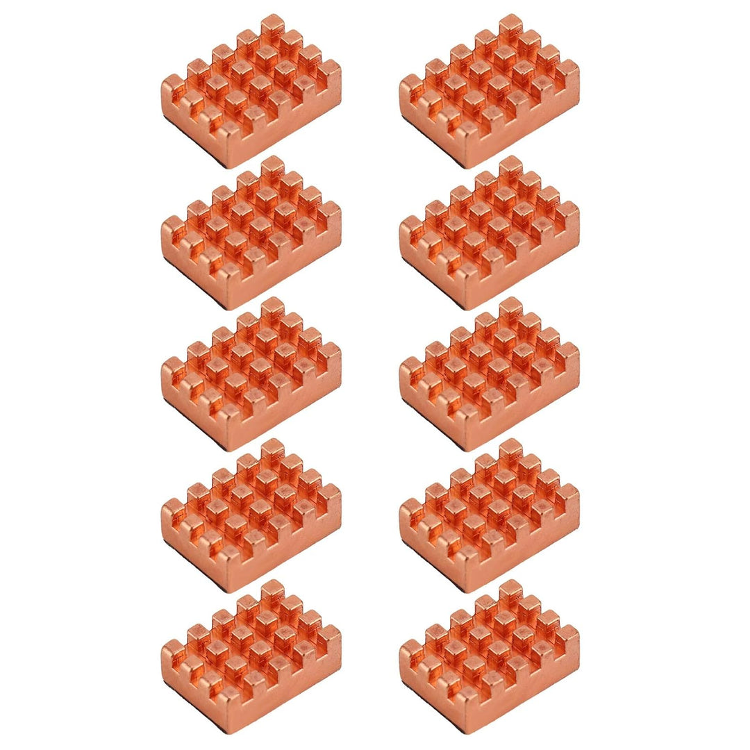 Fdit 10X Kupfer VGA RAM Kühlkörper, 15x10x5mm Kühler Kühlkörper für , VGA RAM, IC Chips, Mosfet SCR