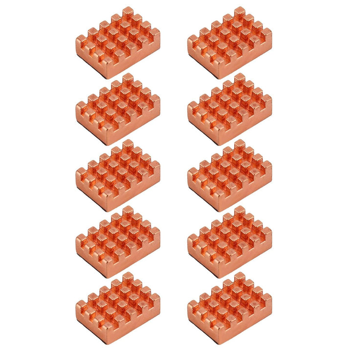 Fdit 10X Kupfer VGA RAM Kühlkörper, 15x10x5mm Kühler Kühlkörper für , VGA RAM, IC Chips, Mosfet SCR