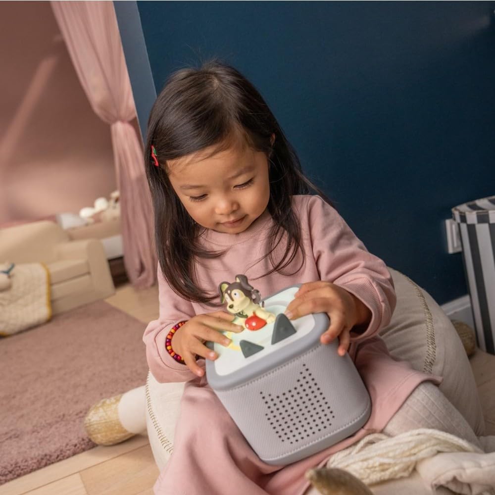 tonies Toniebox 2 Bundle Incl. 2 Lieblings-Kinderlieder, Mondgrau, Audioplayer für Hörbücher, Lieder