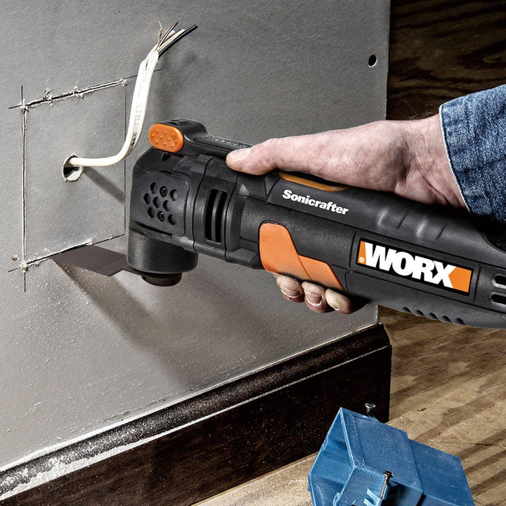 WORX WX679 Sonicrafter Multifunktionswerkzeug 250 W – Schneiden, Schleifen, Sägen, Schaben uvm. mit