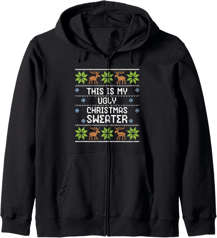 Lustiger Spruch: This Is My Ugly Christmas - Ugly Christmas Kapuzenjacke