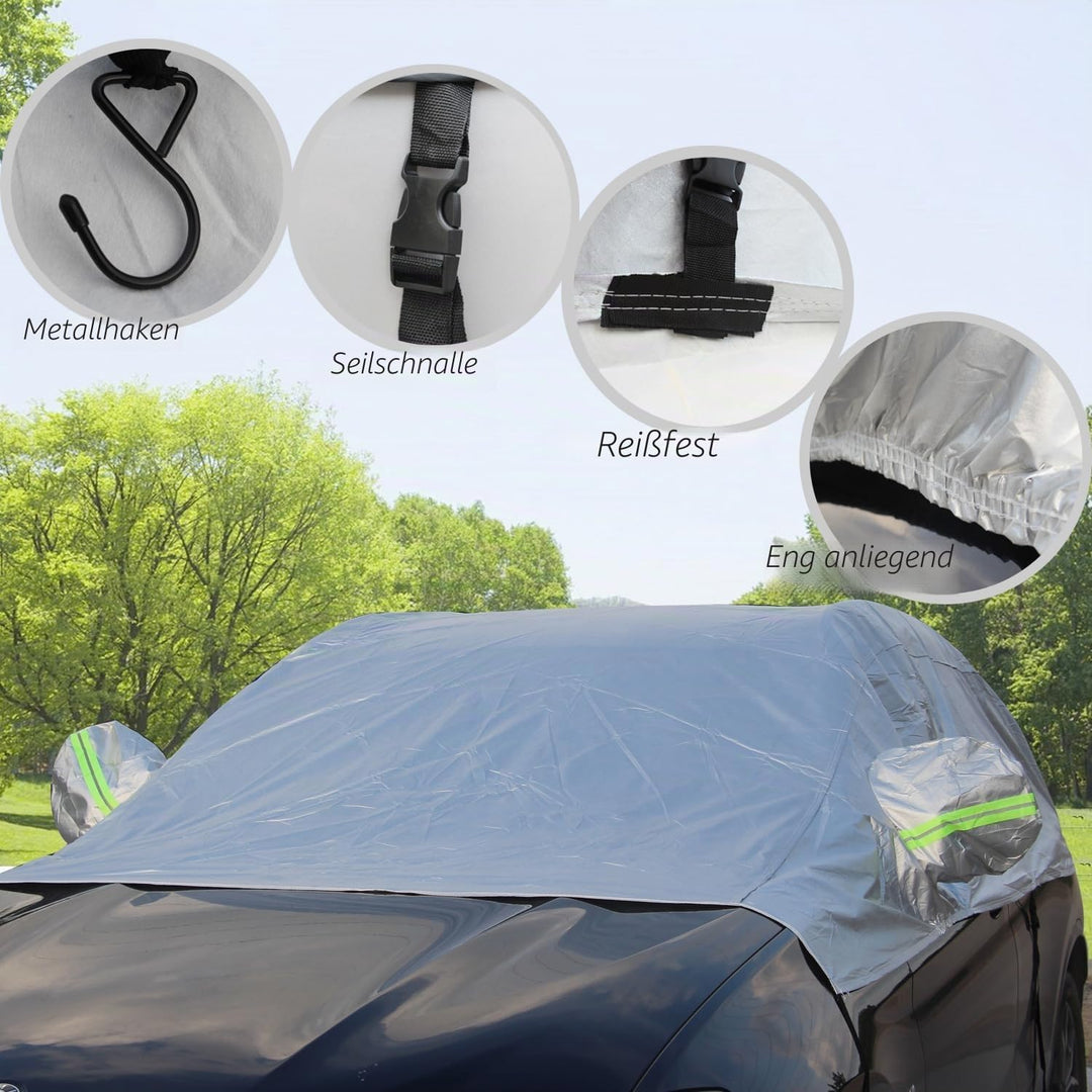 Halbgarage Auto Abdeckplane Wasserdicht Outdoor Verdickter Stoff mit Baumwolle gefüttert Autoabdecku