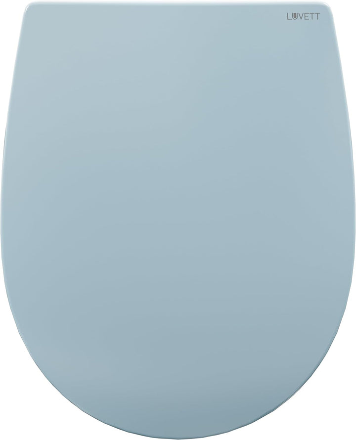 LUVETT® WC-Sitz mit Absenkautomatik C100 oval universell, Toilettendeckel mit 3 Edelstahl Montagelös