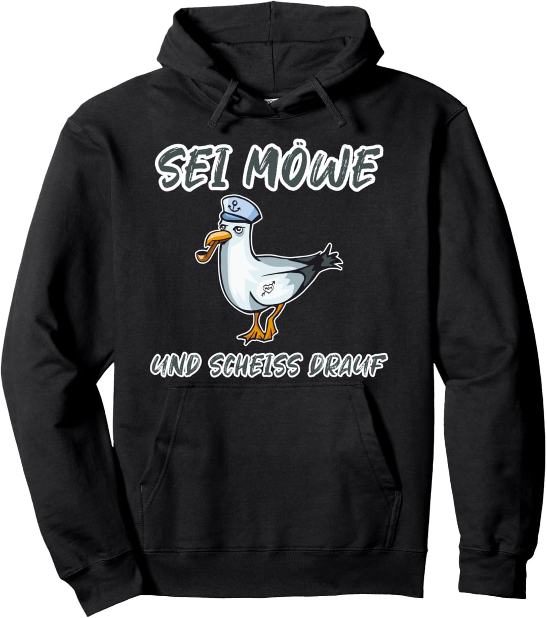 Norddeutsch Moin Seemann Anker Möwe Ostsee Pullover Hoodie