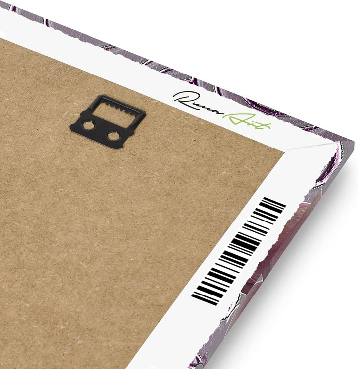 Runa Art Wandbilder Blumen Orchidee 5 Teilig Bild auf Vlies Leinwand Deko Wohnzimmer Abstrakt Violet