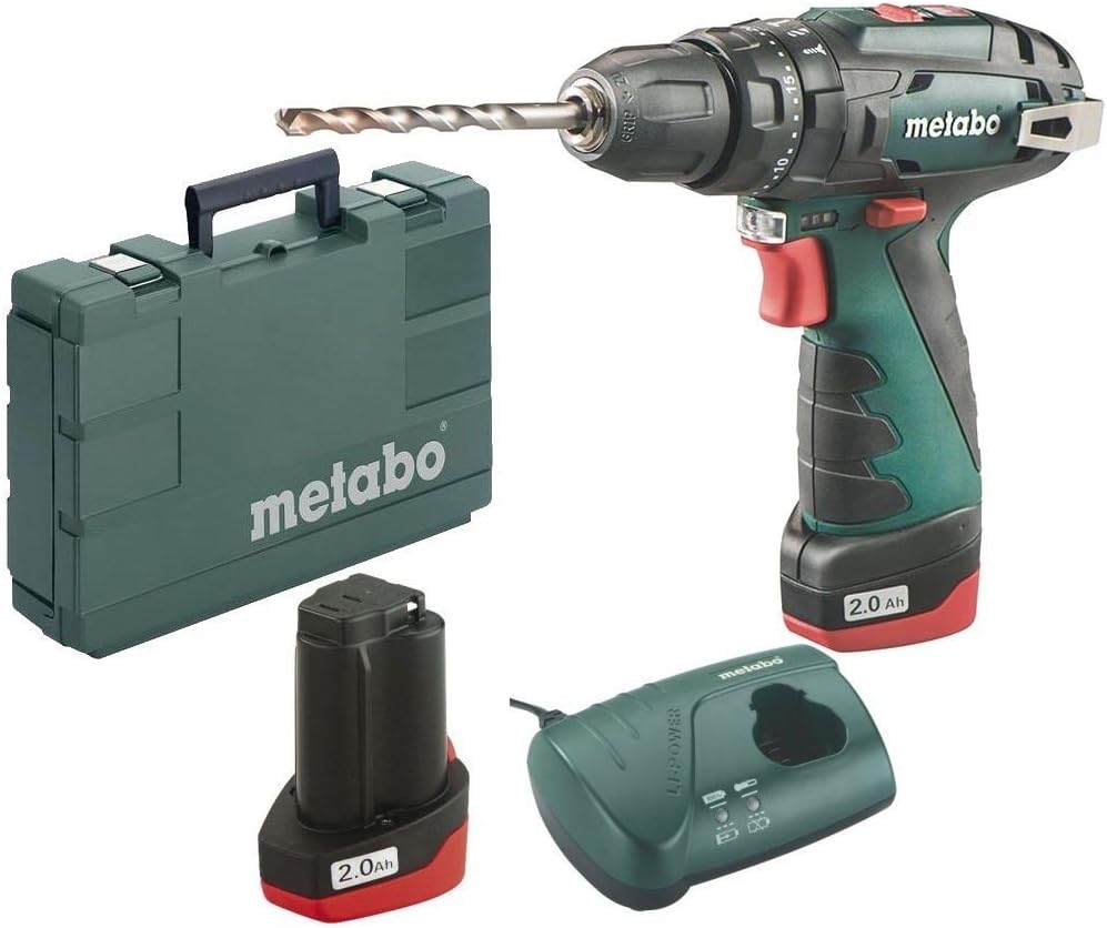 Metabo Akku-Schlagbohrschrauber PowerMaxx SB Basic (600385500) 12V 2x Li-Ion; Ladegerät LC 40; Kunst
