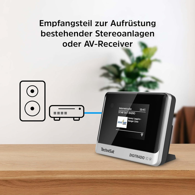 TechniSat DIGITRADIO 10 IR - DAB+ und Internetradio Adapter (WLAN, Farb-Display, Bluetooth, Fernbedi