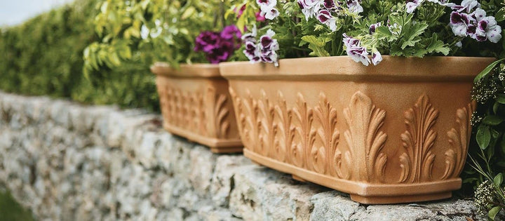 Mein-PFLANZTOPF - Blumentopf Mailand qualitativ hochwertiger Blumenkasten aus Kunststoff in Terrakot
