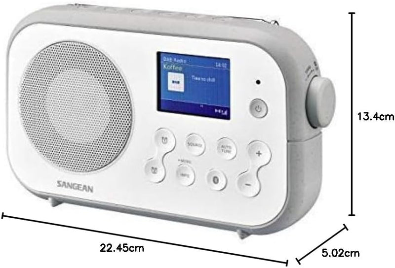 Sangean DPR-42BT tragbares DAB+ Digitalradio (FM-RDS-Tuner, Bluetooth, integrierter Lautsprecher, Ba