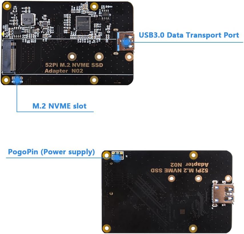 GeeekPi M.2 NVME SSD Storage Expansion Board for Raspberry Pi 4, Only Support M.2 NVME SSD (Raspberr