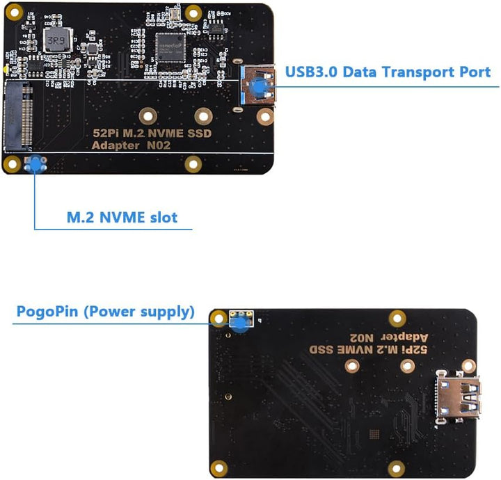 GeeekPi M.2 NVME SSD Storage Expansion Board for Raspberry Pi 4, Only Support M.2 NVME SSD (Raspberr