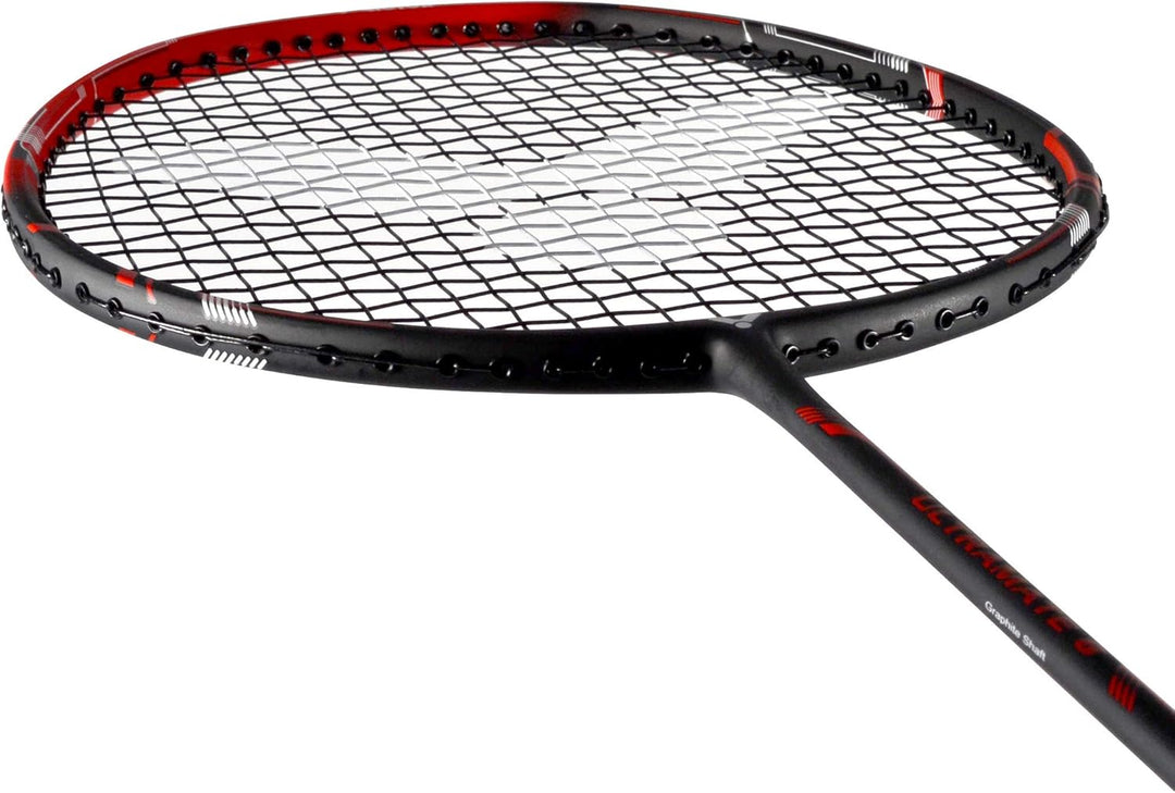 VICTOR Ultramate 6 Badmintonschläger für Einsteiger aus Carbon + Aluminium schwarz/rot Ultramate 6 S