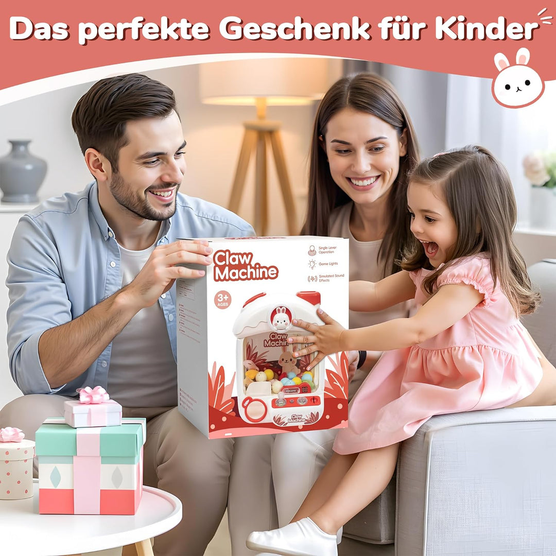 cossy Greifautomat, Greifautomat Kinder mit Licht und Musik, Süsser Kaninchen Candy Grabber mit 24 S