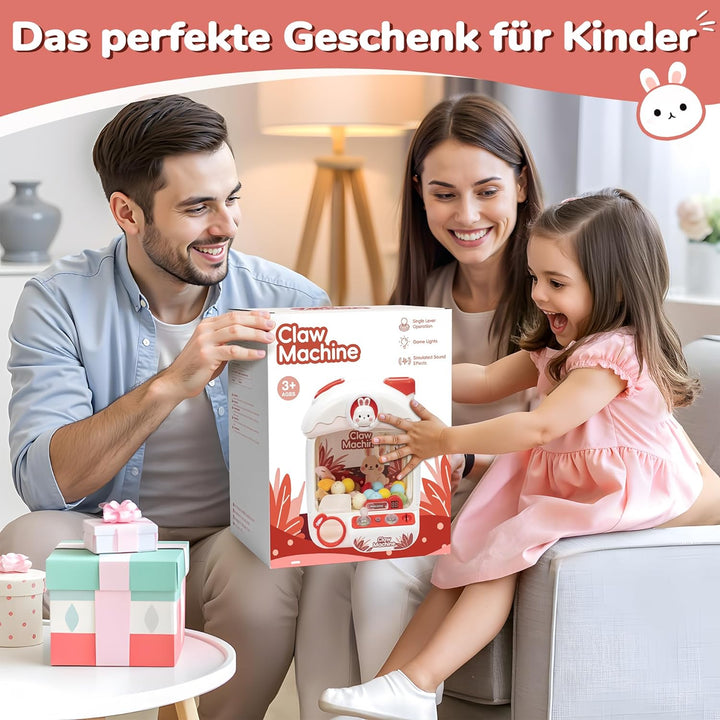 cossy Greifautomat, Greifautomat Kinder mit Licht und Musik, Süsser Kaninchen Candy Grabber mit 24 S