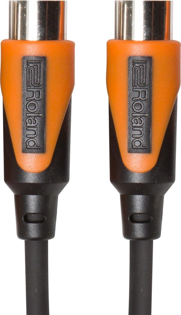 Roland Black-Serie MIDI-Kabel, Länge: 6m – RMIDI-B20 & Stagg SMD10 Metall-MIDI-Kabel der S-Serie SMD