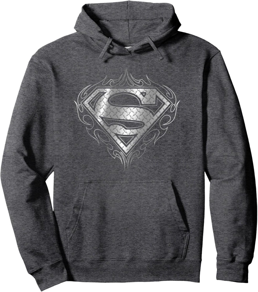 Superman Tribal Steel Logo Pullover Hoodie