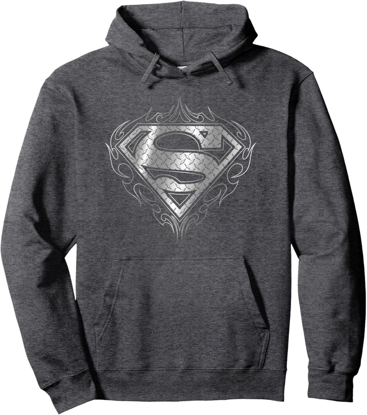 Superman Tribal Steel Logo Pullover Hoodie