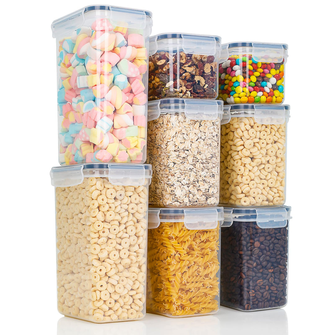 Cozary Vorratsdosen mit Deckel Luftdicht, 8er Vorratsbehälter Set, BPA-Frei, Vorratsdose zur Müsli M