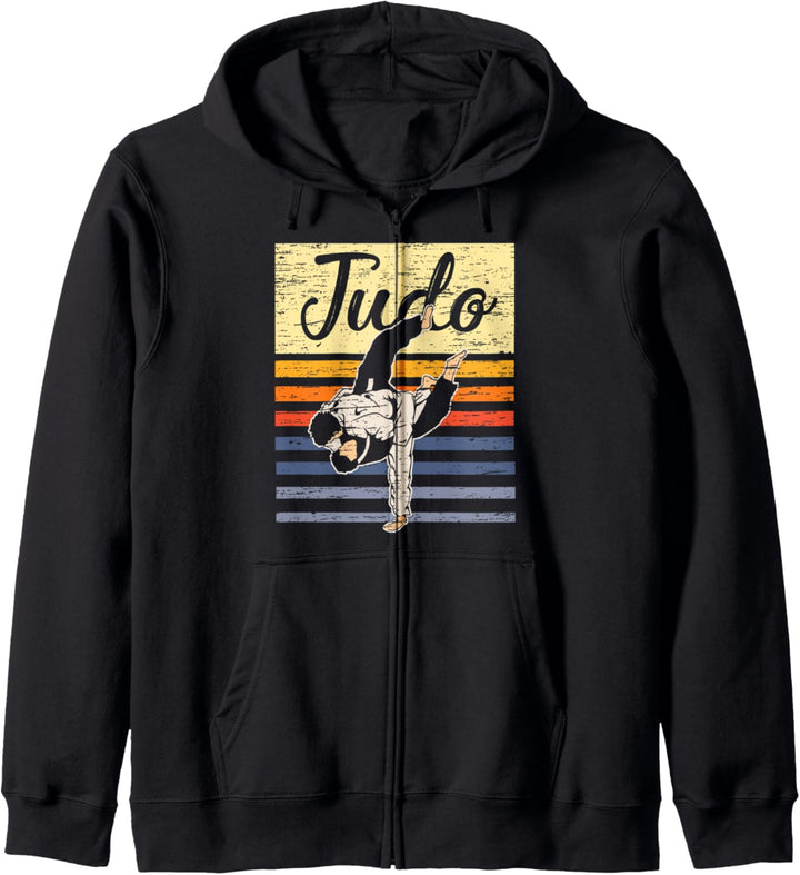 Retro Judo T-Shirt Vintage Judoka Judoist Kampfsport Kapuzenjacke