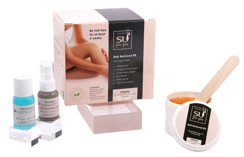 Sugaring4You +1 Zuckerpaste Beauty-Set zur sanften Haarentfernung | Für Intim und Achseln (feste Haa