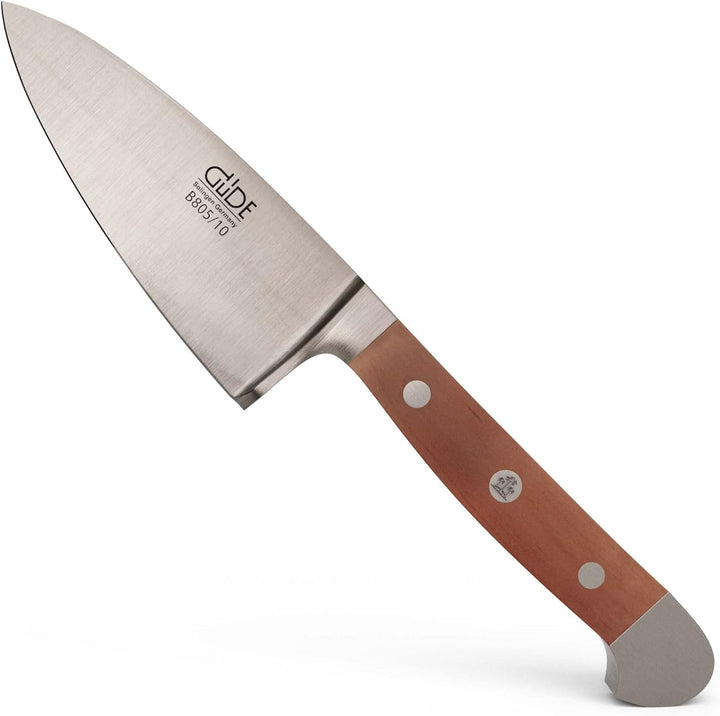 GÜDE Solingen - Hartkäsemesser Käsemesser geschmiedet, 10 cm, Birnenholz, ALPHA BIRNE, Doppelkropf,