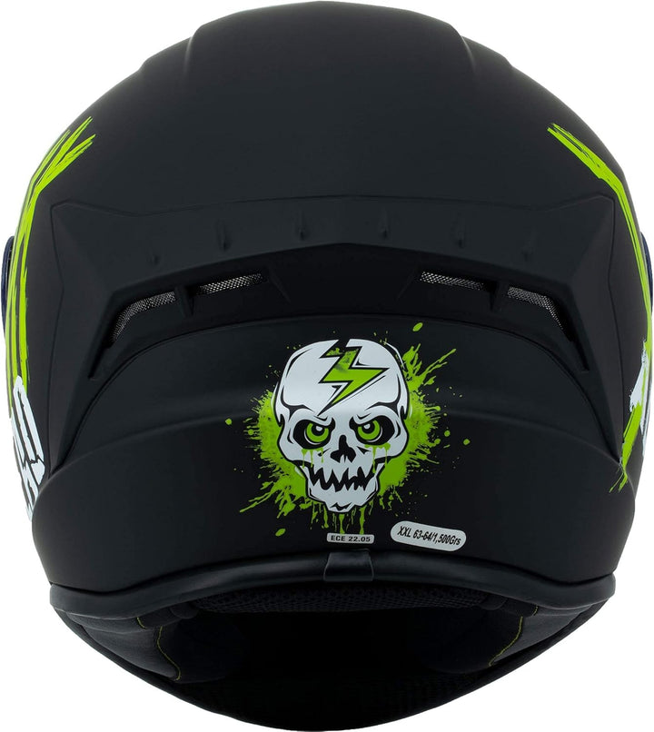 Broken Head Motoradhelm Adrenalin Therapy X4 - Sportlicher Integralhelm - Verstellbare Belüftung & w