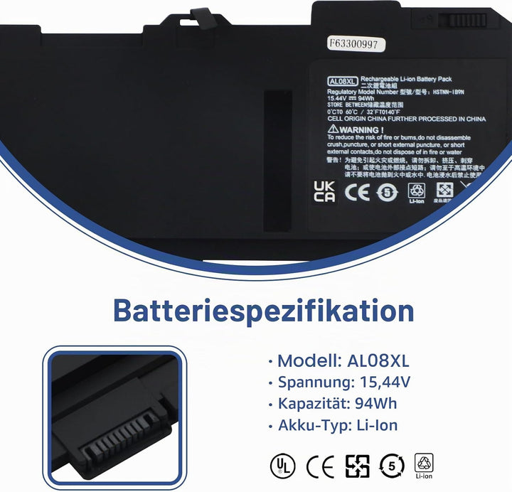 ANTIEE AL08XL AL08094XL HSTNN-IB9N L86212-001 HSTNN-OB1S L86155-AC1 L86155-1C1 Laptop Akku Kompatibe