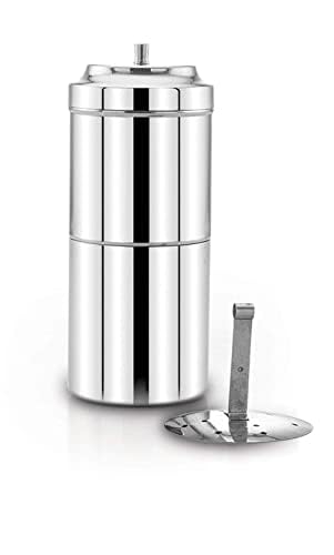 South Indian Filter Coffee Maker - 200ML Capacity, Stainless Steel Madras Kaapi Kappi Drip Decoction