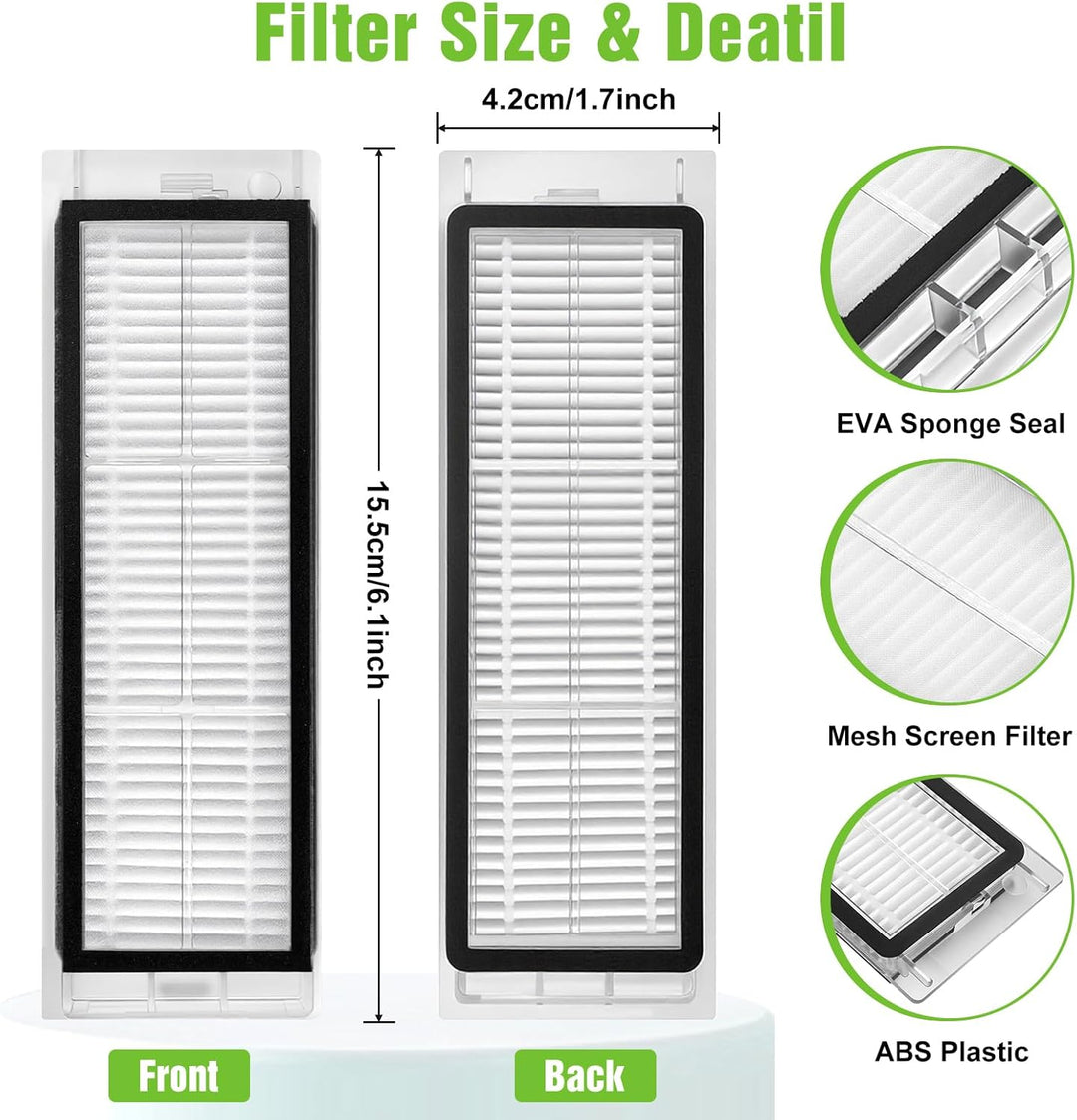 10 Stück Hepa-Filter für Xiaomi Roborock S5 Max S6 S6 Pure S6 MaxV S60 S65 S5 S50 S55 E25 E35 Staubs