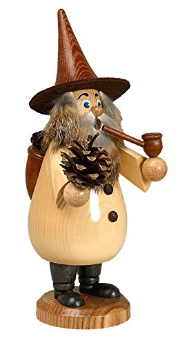 DWU Original Erzgebirgischer Räuchermann® Wurzelzwerg Zapfenmann Natur - inkl. Original Crottendorfe