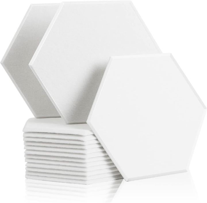 Rdutuok 12 Stück Akustik Panel,30x26x1cm Hexagon Akustik Absorber Schallschutzplatten Akustikpaneele