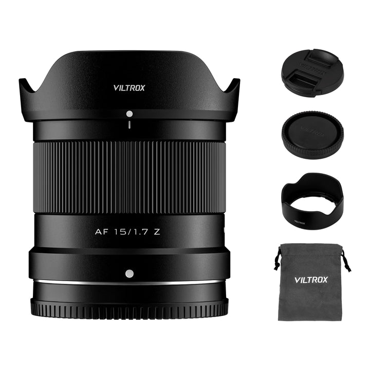VILTROX AF 15mm F1.7 Objektiv für Nikon Z-Mount, f/1.7 APS-C Autofokus-Festbrennweite mit grosser Bl