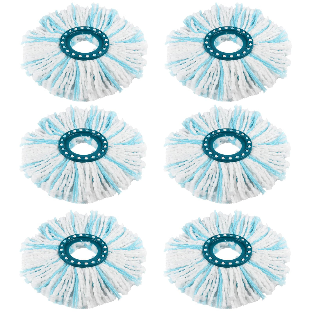 6 Stück Ersatzkopf für Leifheit Clean Twist Disc Mop/Clean Twist Disc Mop Ergo Bodenwischer, Mikrofa